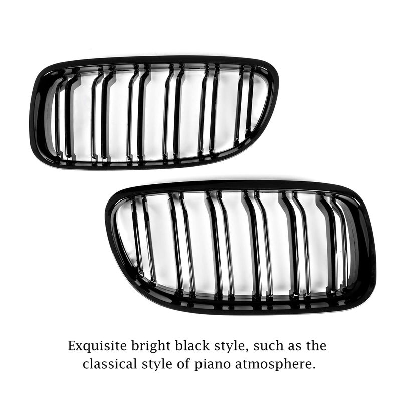 Qitian E90 Grille, ABS Gloss Black Front Replacement Kidney Grill for 3 Series E90 E91, 2008-2011 - Image 3